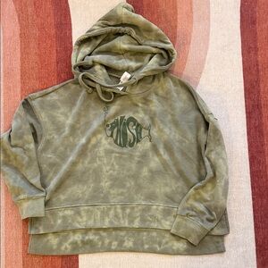 Olive Green PHISH jam band Graphic Hoodie Sweater women’s size Small